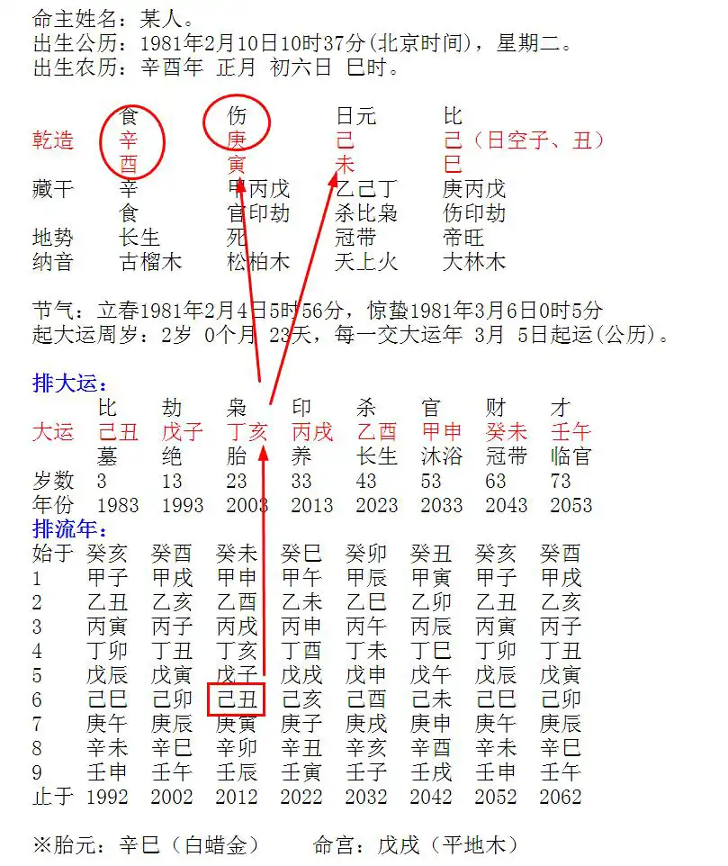 八字運勢，身傷兩旺而無財，雖巧必貧的八字